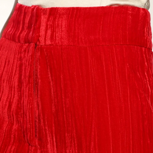 Red Crushed Velvet Blazer & Wide Leg Pants - Picture 12 of 12